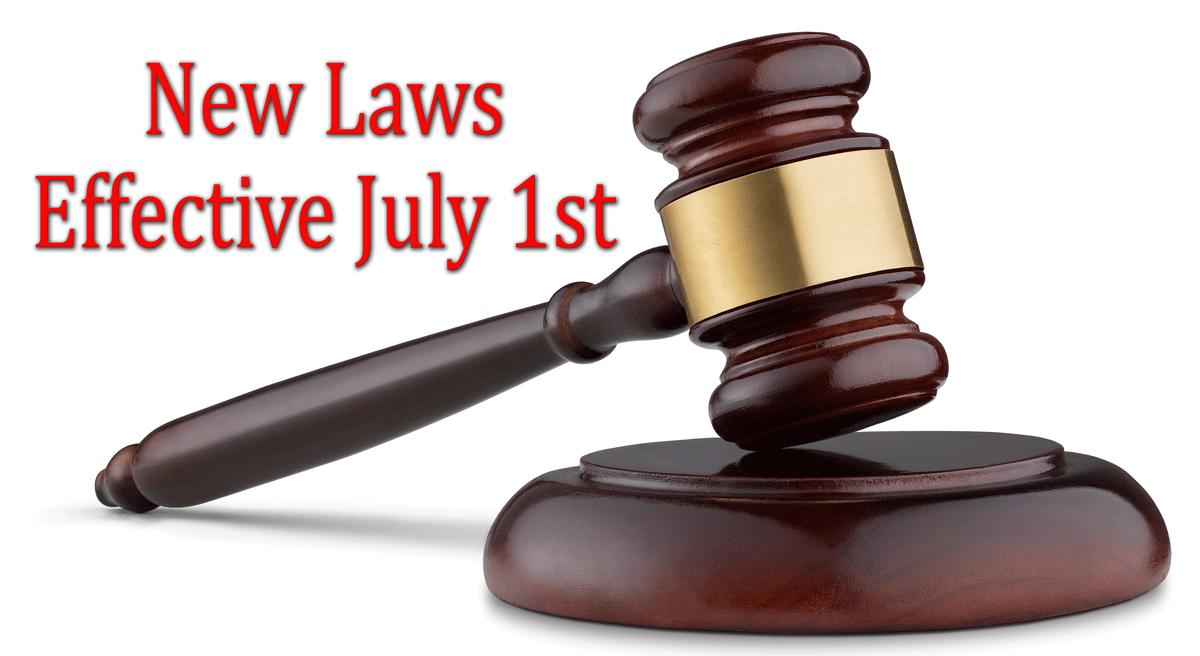 New Laws July 1st