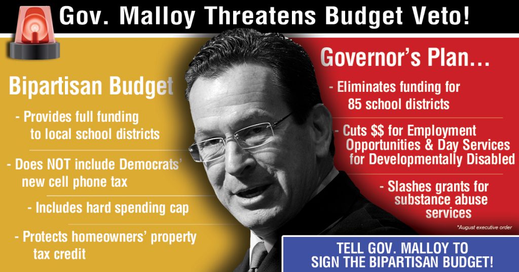 Tell Governor Malloy to Sign the Budget!